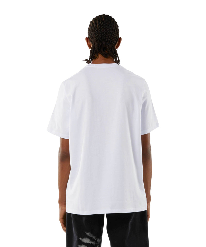 Cotton T-shirt with brushed logo WHITE Men 