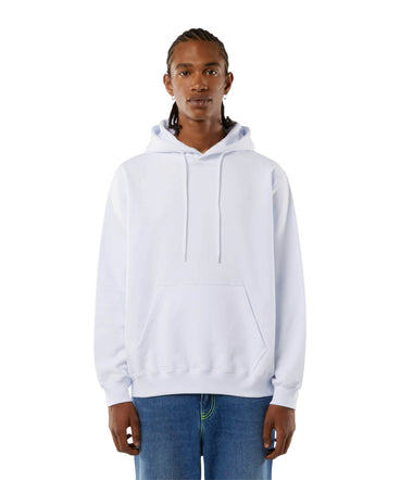 Cotton sweatshirt with a maxi logo on the hood