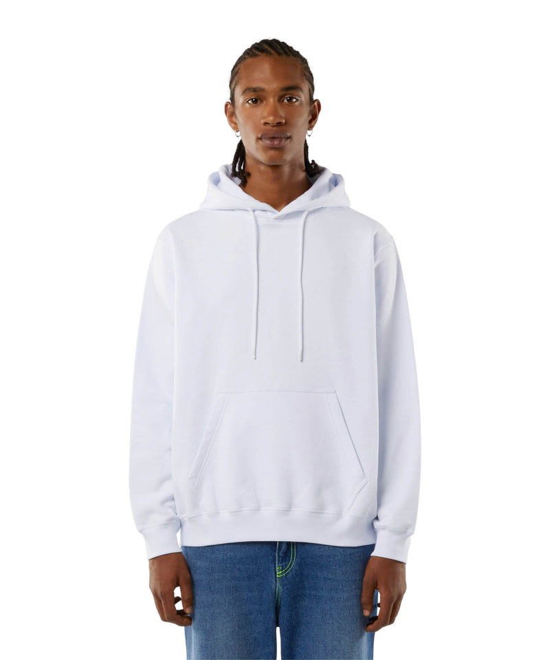 Cotton sweatshirt with a maxi logo on the hood WHITE Men 