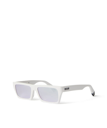 Mirrored sunglasses in Polaroid acetate for MSGM