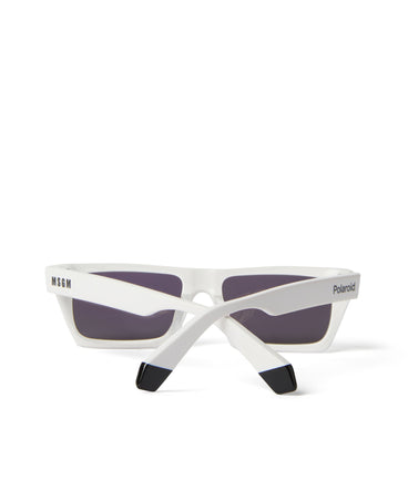 Occhiali da sole a specchio in acetato Polaroid per MSGM