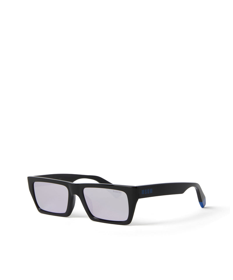 Mirrored sunglasses in Polaroid acetate for MSGM BLACK Unisex 