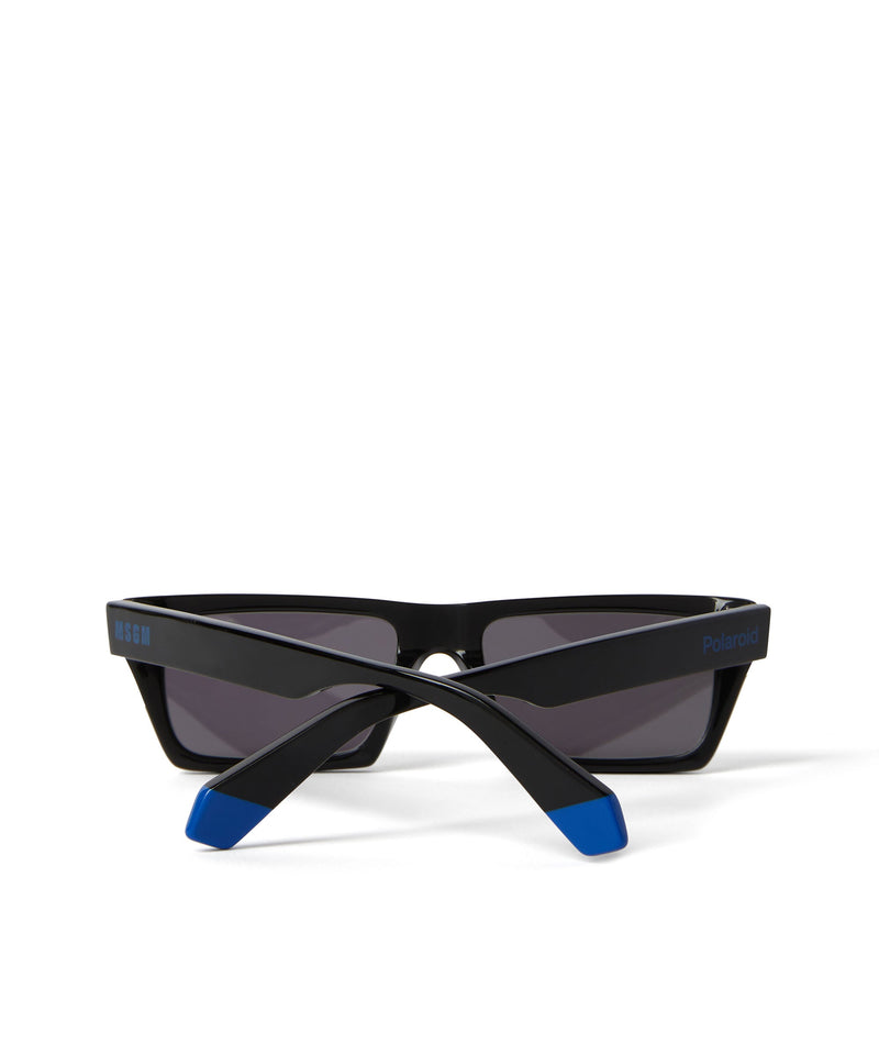 Mirrored sunglasses in Polaroid acetate for MSGM BLACK Unisex 