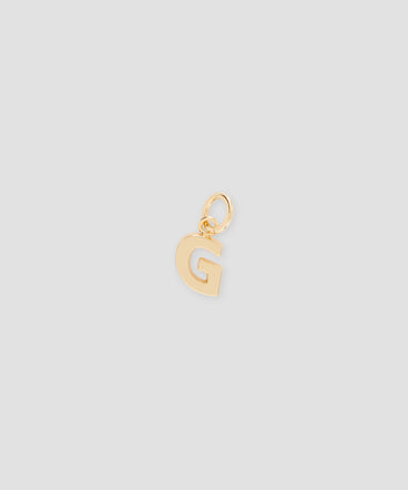 Brass letter G charm