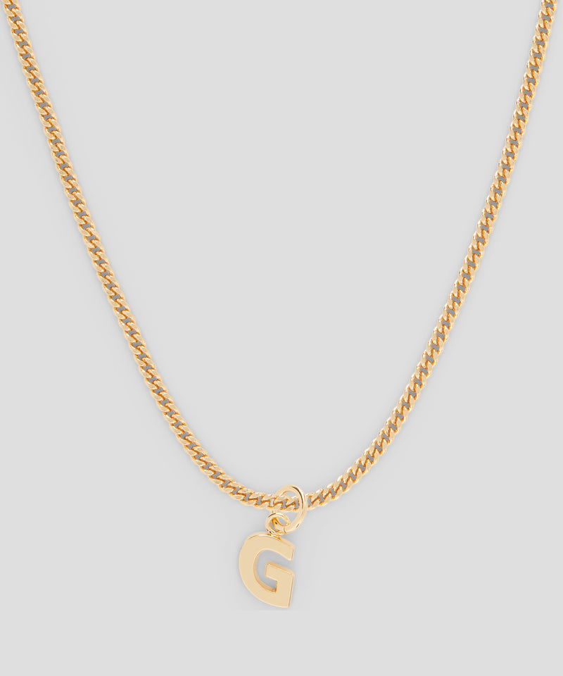 Ciondolo lettera G in ottone ORO Unisex 