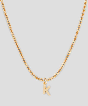 Brass letter K charm