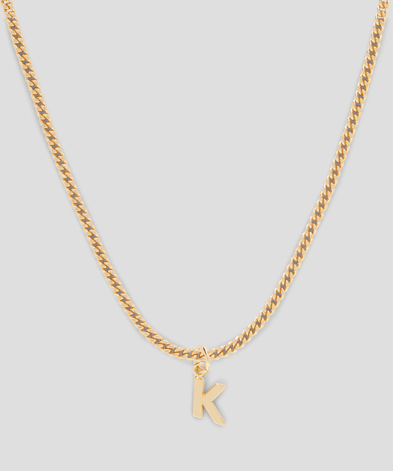 Brass letter K charm GOLD Unisex 