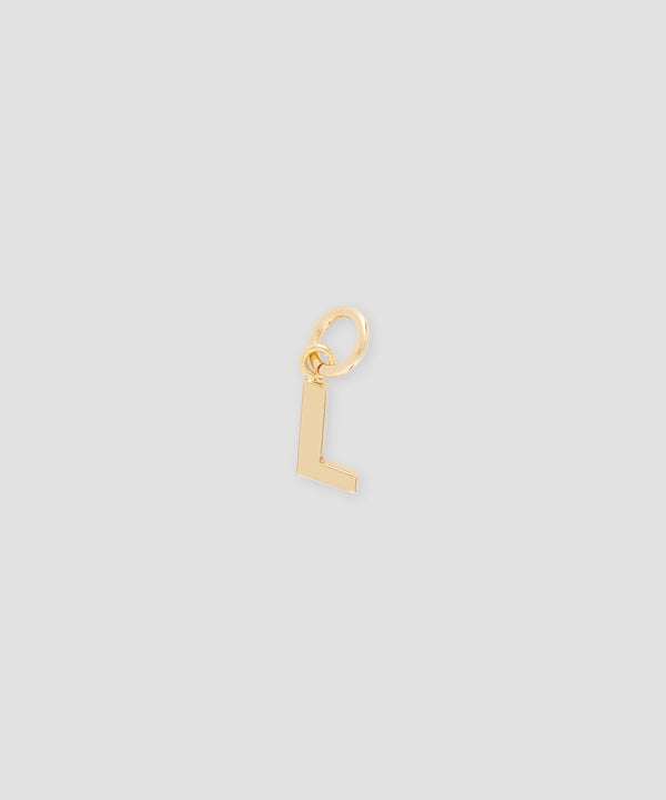 Brass letter L charm