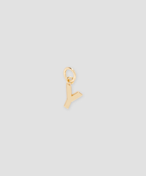 Brass letter Y charm
