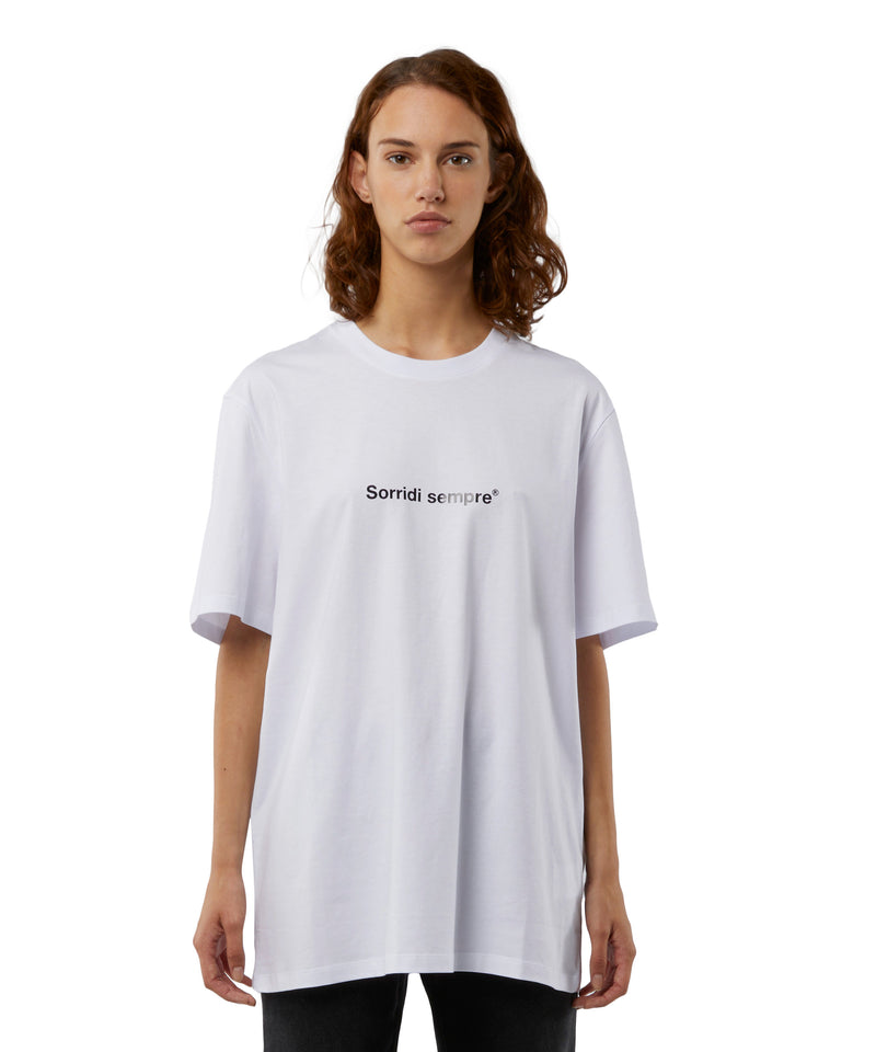 T-shirt quote "Sorridi sempre" WHITE Unisex 