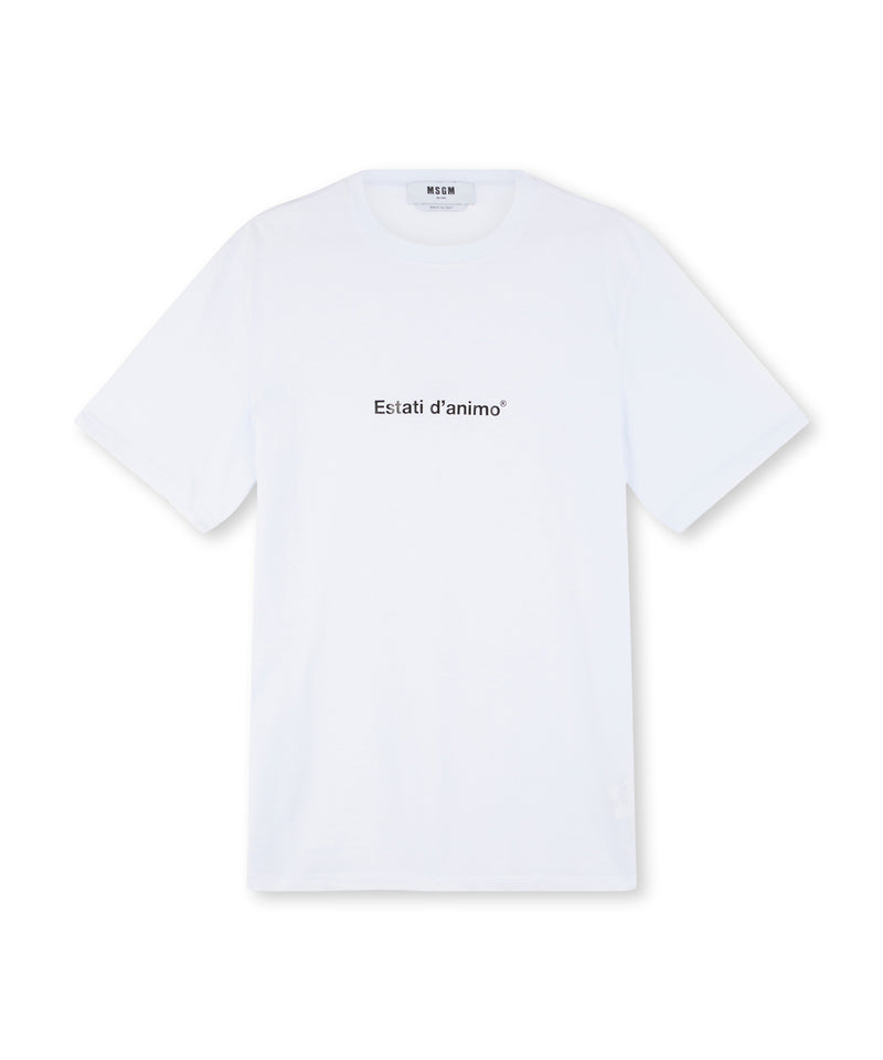 T-shirt quote "Estati d'animo" WHITE Unisex 