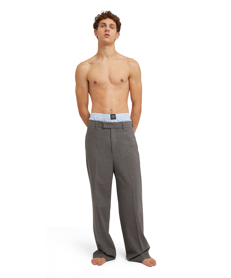 Cotton boxer with a classic line LIGHT BLUE Unisex 