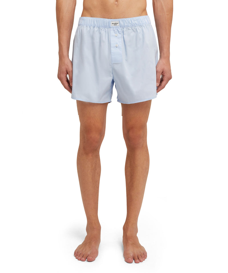 Cotton boxer with a classic line LIGHT BLUE Unisex 