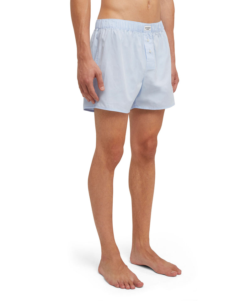 Cotton boxer with a classic line LIGHT BLUE Unisex 