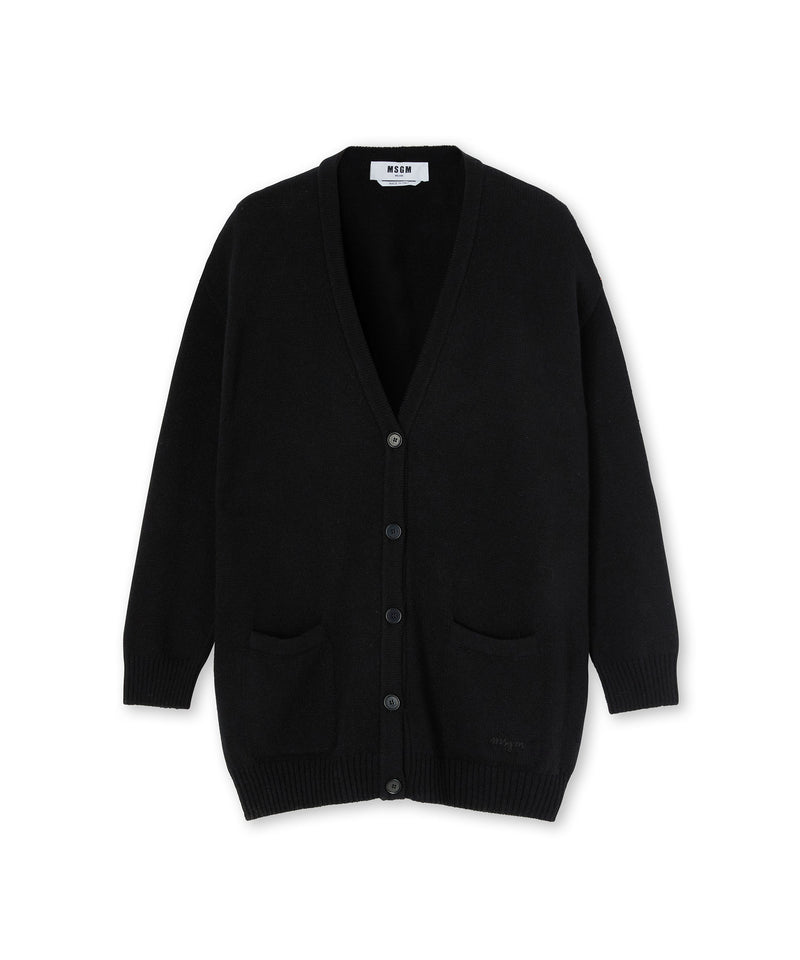 Wool and cashmere cardigan BLACK Women 