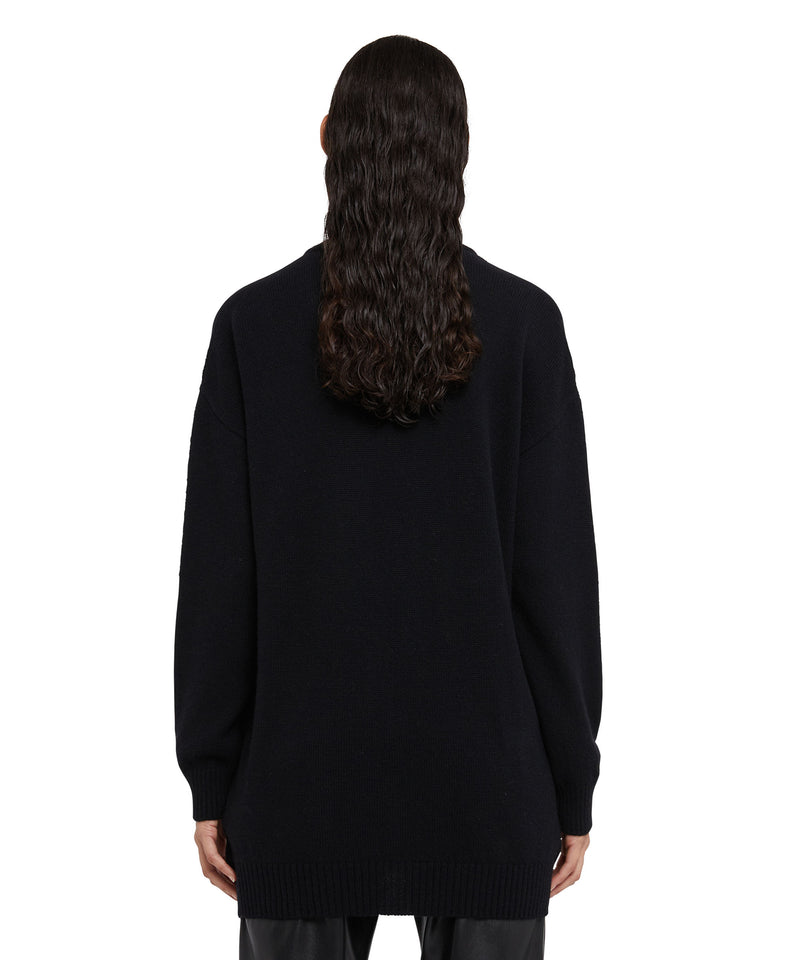Wool and cashmere cardigan BLACK Women 