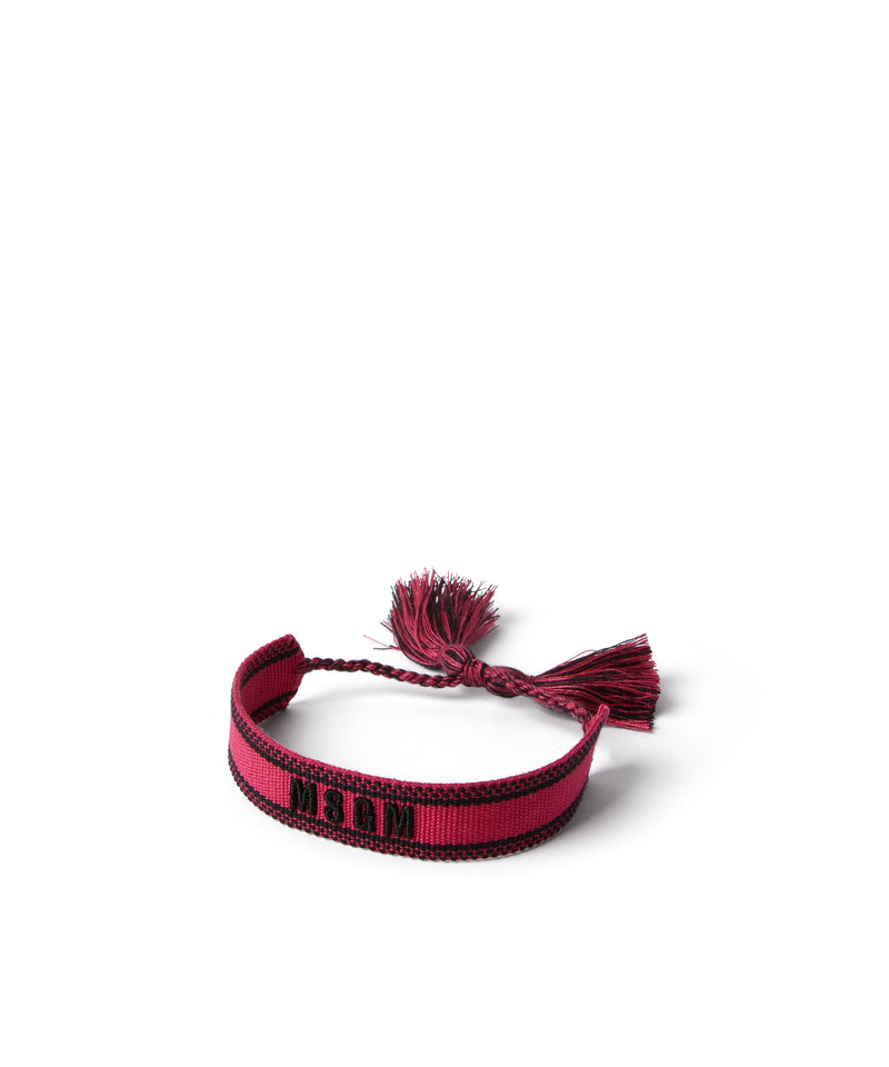 Embroidered cotton MSGM bracelets GREY Unisex 