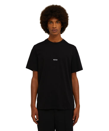 Cotton crewneck t-shirt with MSGM micro logo