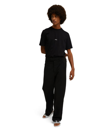 Cotton crewneck t-shirt with MSGM micro logo