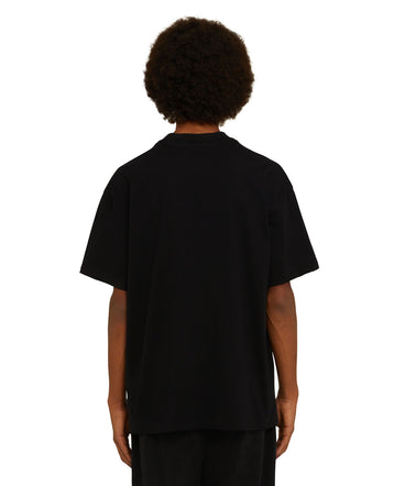 Cotton crewneck t-shirt with new brushed MSGM logo