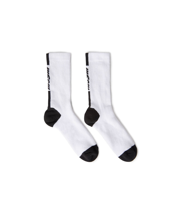 Solid color cotton socks with large MSGM logo