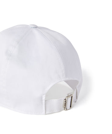 Cotton baseball cap with embroidered micro logo