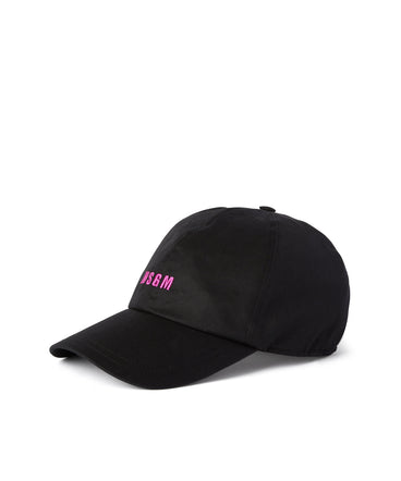 Cotton baseball cap with embroidered micro logo
