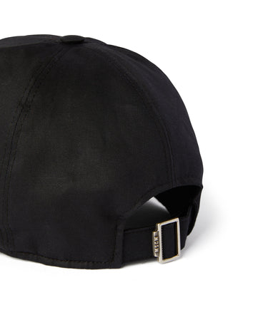 Cotton baseball cap with embroidered micro logo