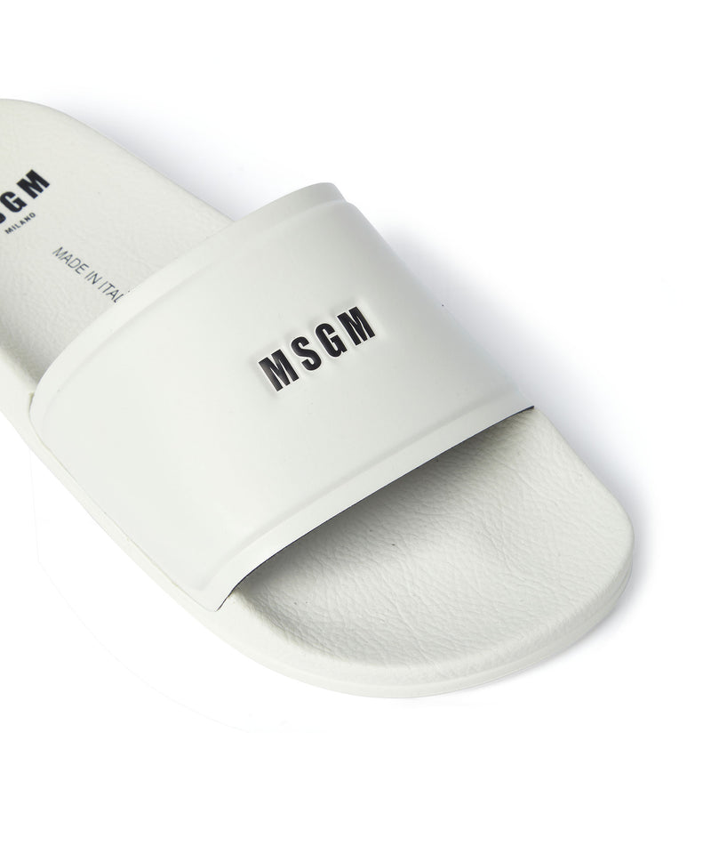 Pool slippers with MSGM micro logo CREAM Men 