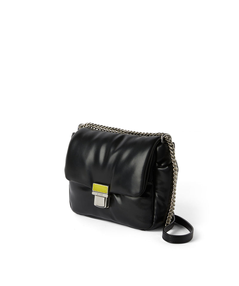 Puffer handbag with snap BLACK Women 