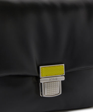 Puffer handbag with snap