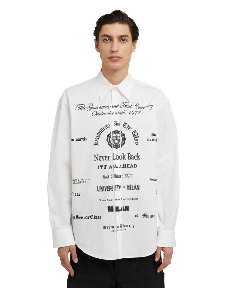 Organic cotton shirt with lithographic print from the collection WHITE Men 