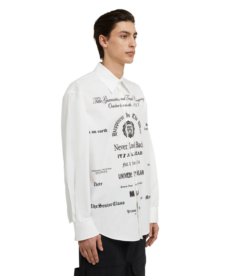 Organic cotton shirt with lithographic print from the collection WHITE Men 