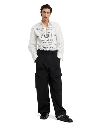 Organic cotton shirt with lithographic print from the collection