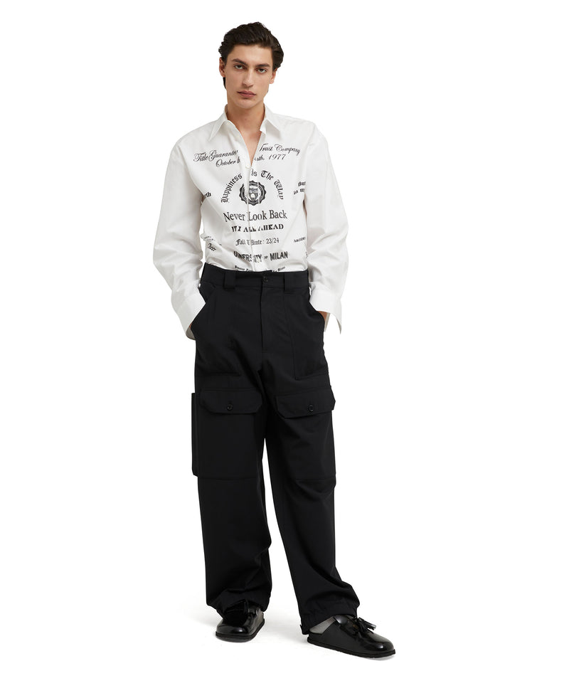 Organic cotton shirt with lithographic print from the collection WHITE Men 