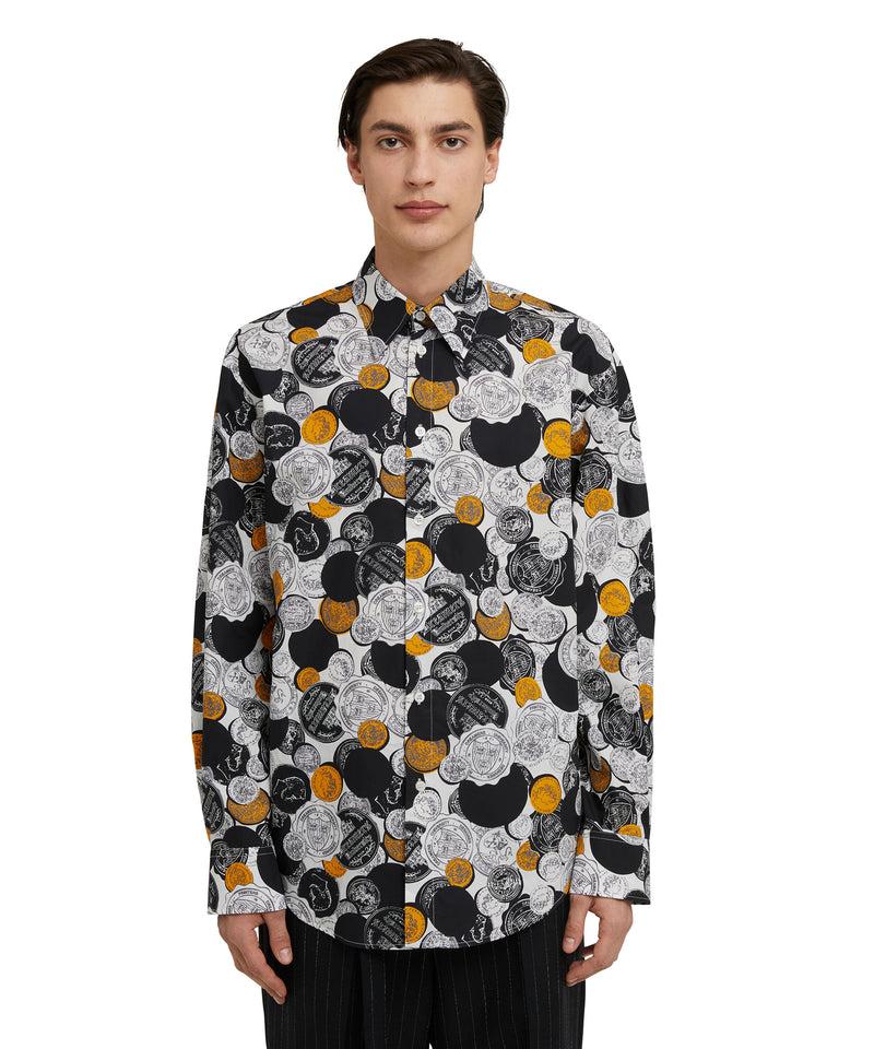Organic cotton shirt with "all-over Token" print WHITE Men 