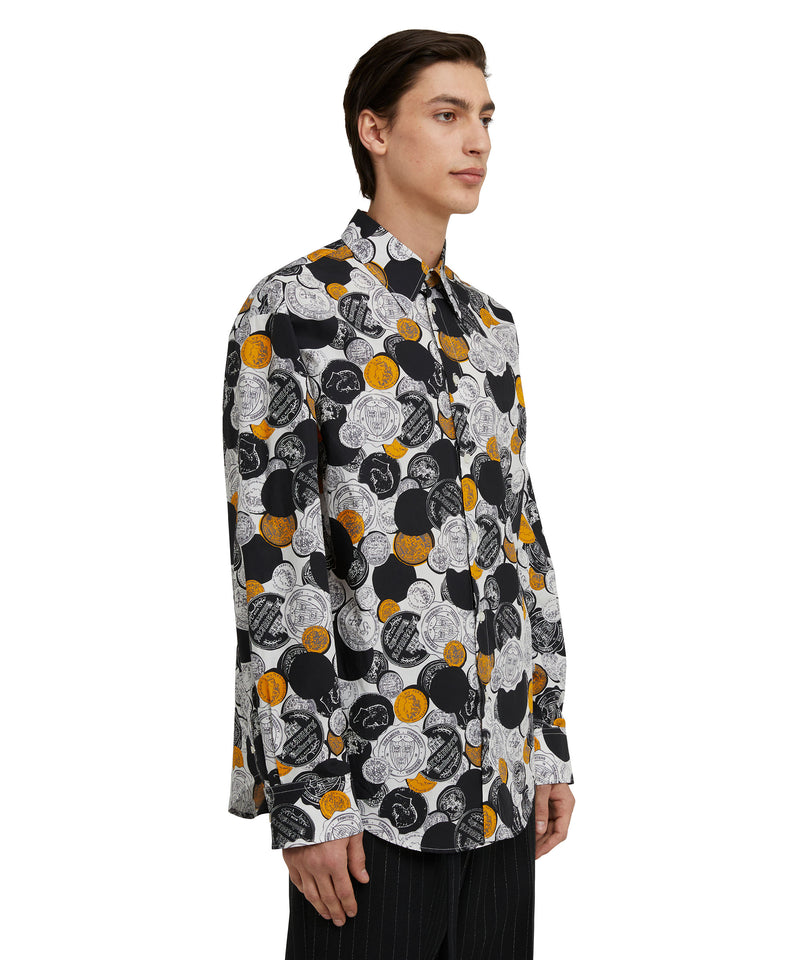 Organic cotton shirt with "all-over Token" print WHITE Men 