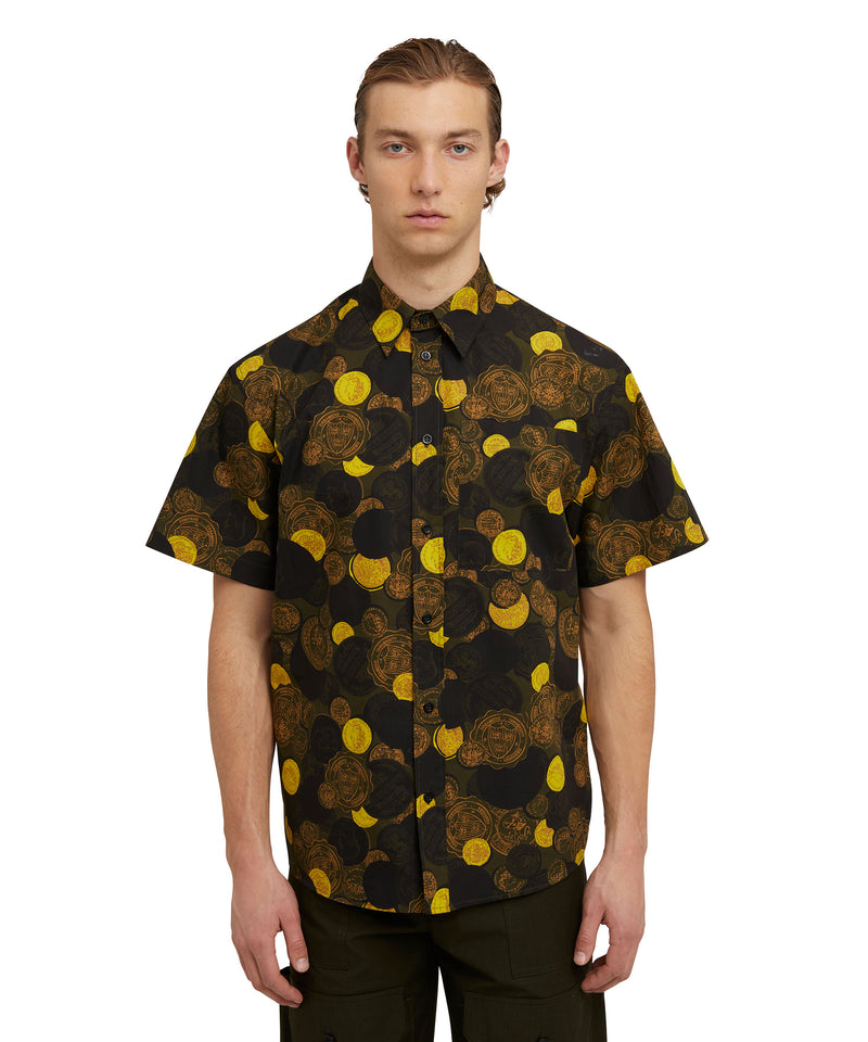Organic cotton shirt with "all-over Token" print MILITARY GREEN Men 