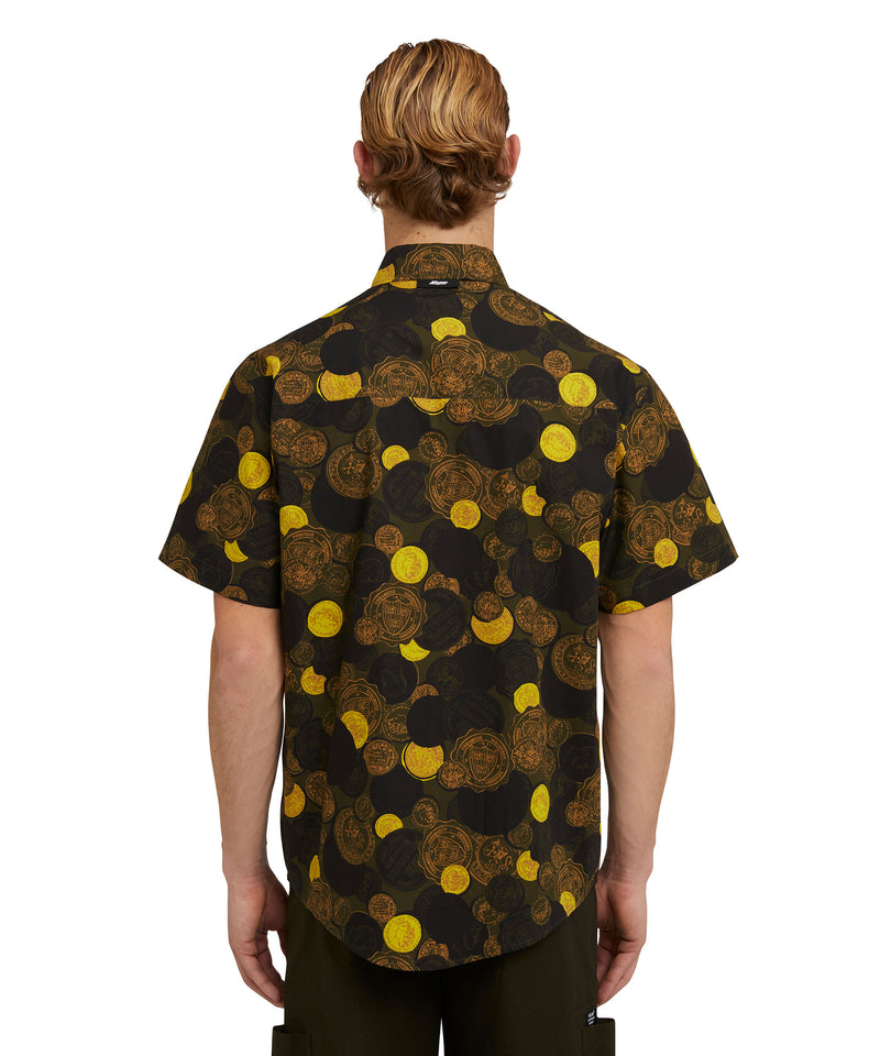 Organic cotton shirt with "all-over Token" print MILITARY GREEN Men 