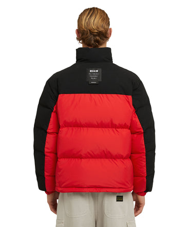 "Micro ripstop" color block down jacket