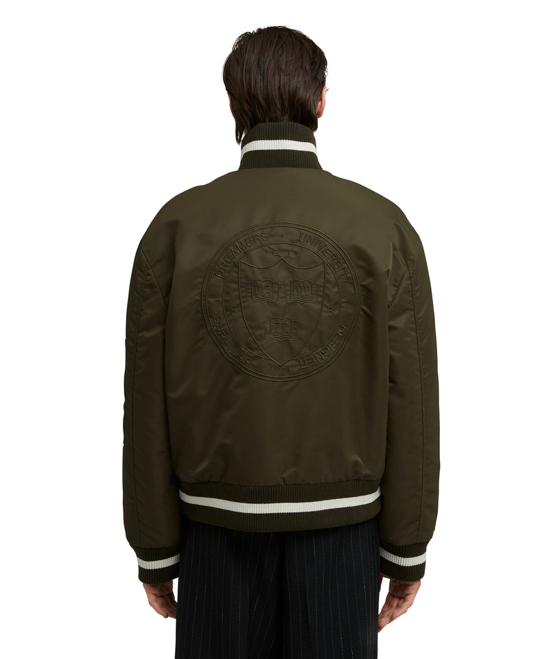 Padded "Cordura Nylon" bomber jacket MILITARY GREEN Men 