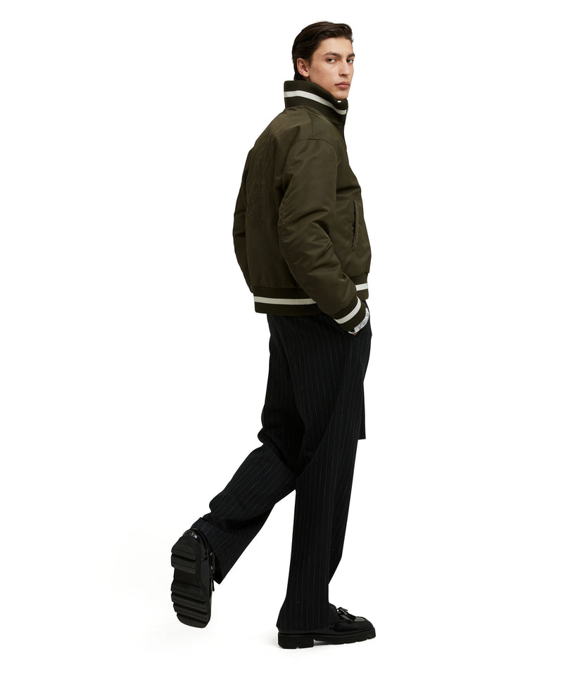Padded "Cordura Nylon" bomber jacket MILITARY GREEN Men 
