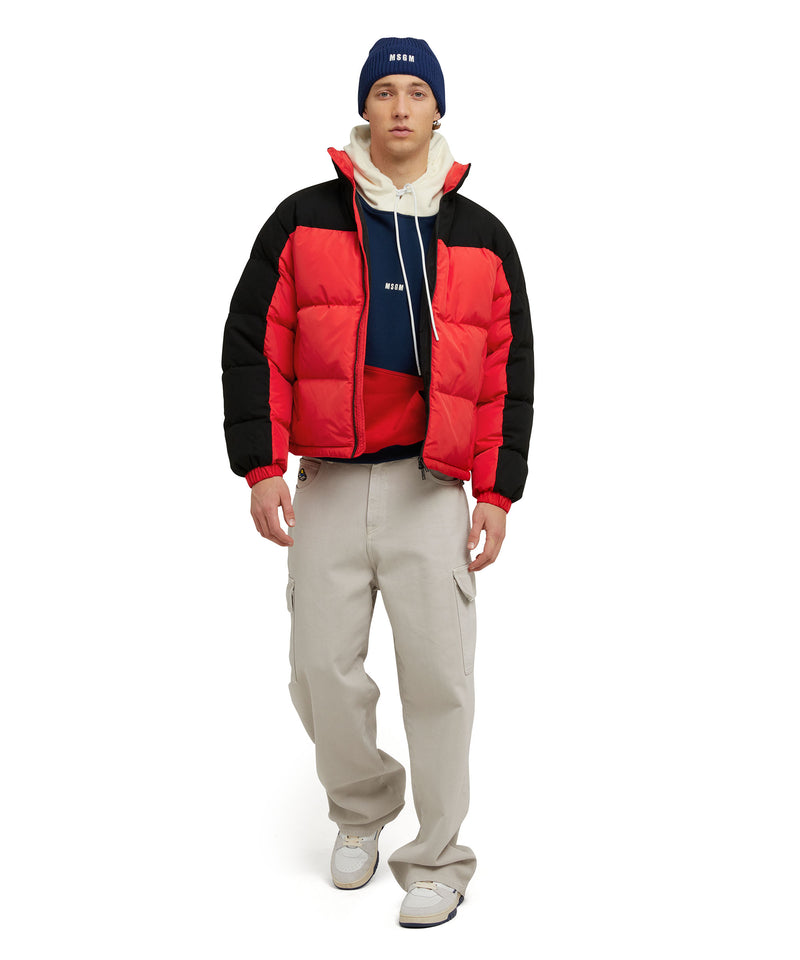 Cotton hooded sweatshirt with mini logo WHITE/BLUE Men 