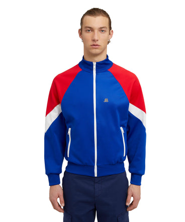 Color-block sweatshirt with micro MSGM "M" mascot patch