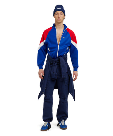Color-block sweatshirt with micro MSGM "M" mascot patch