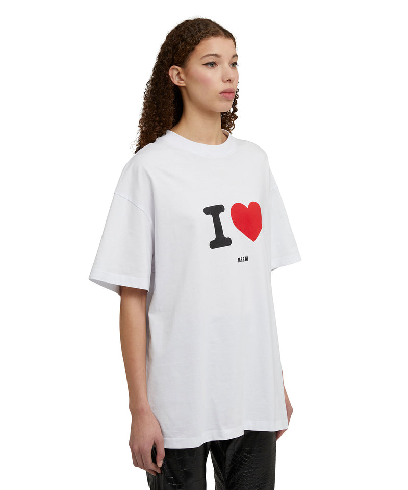 Crewneck t-shirt with seasonal statement WHITE Men 