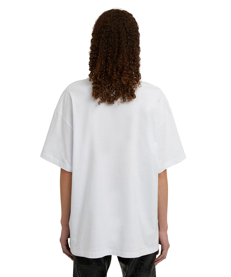 Crewneck t-shirt with seasonal statement WHITE Men 
