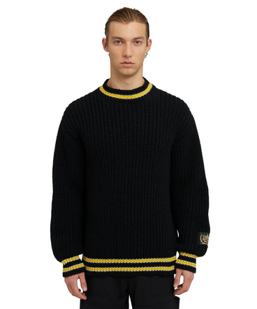 MSGM College Patch crewneck sweater