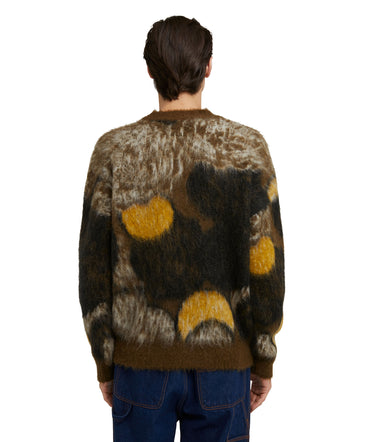 Crewneck sweater with "MSGM College Token" print