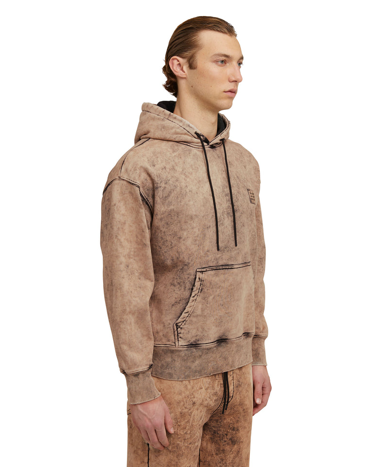 Cotton sweatshirt with marbled effect NUDE Unisex 